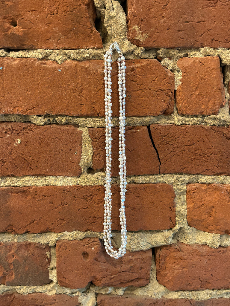 Triple Strand Tiny Akoya Keshi Pearl Necklace