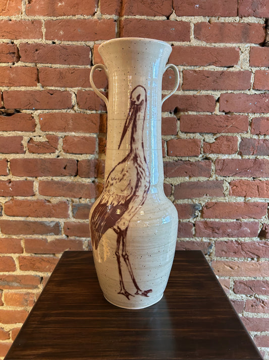 "The Stork" Amphora Vase