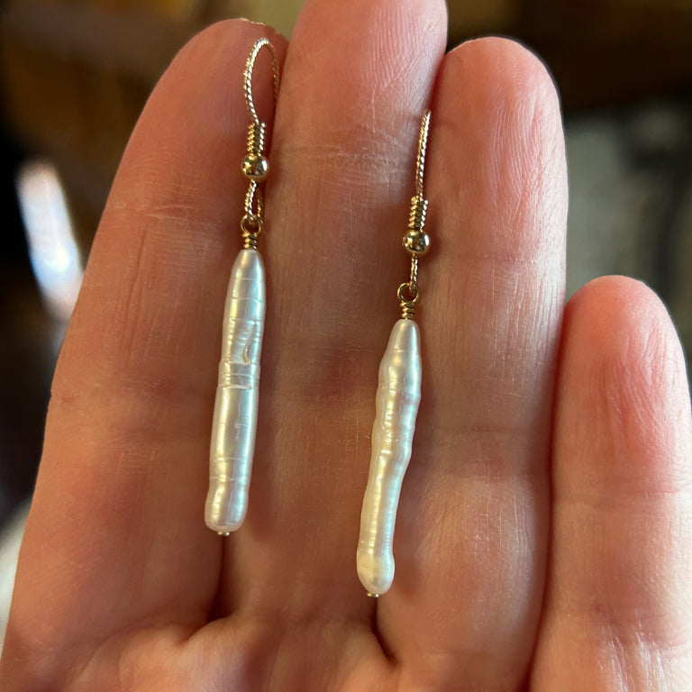 Freshwater Stick Pearl Earrings