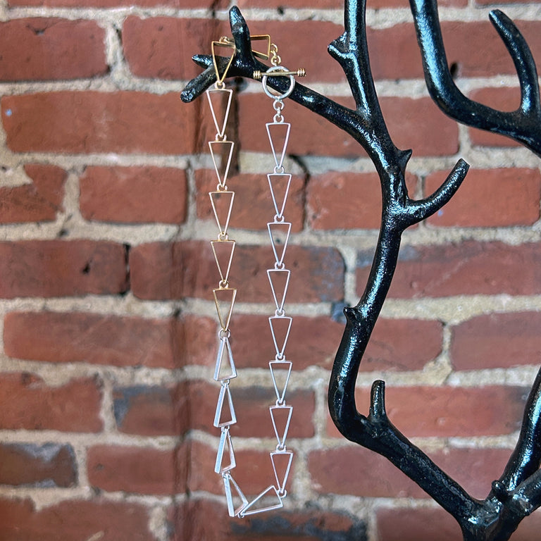 Opposing Triangles Chain Necklace