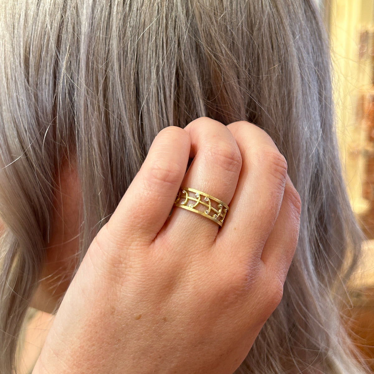 Openwork Branch-Motif Band