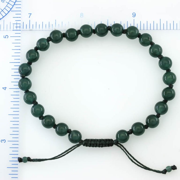 Knotted Guatemalan Jade Bracelet