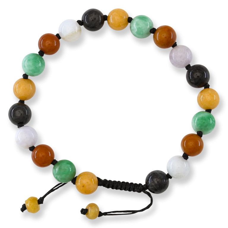 Rainbow Jade Bead Bracelet