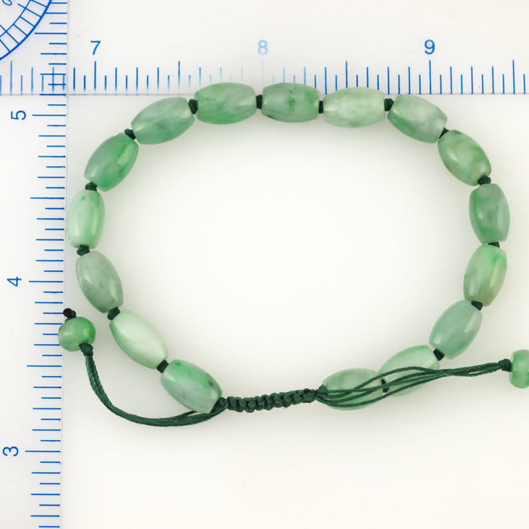 Green Jade Lotus Bead Bracelet