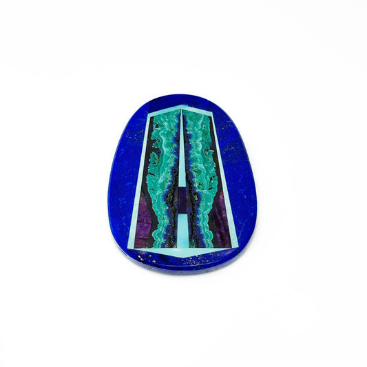 Unset Ovoid Intarsia Pendant