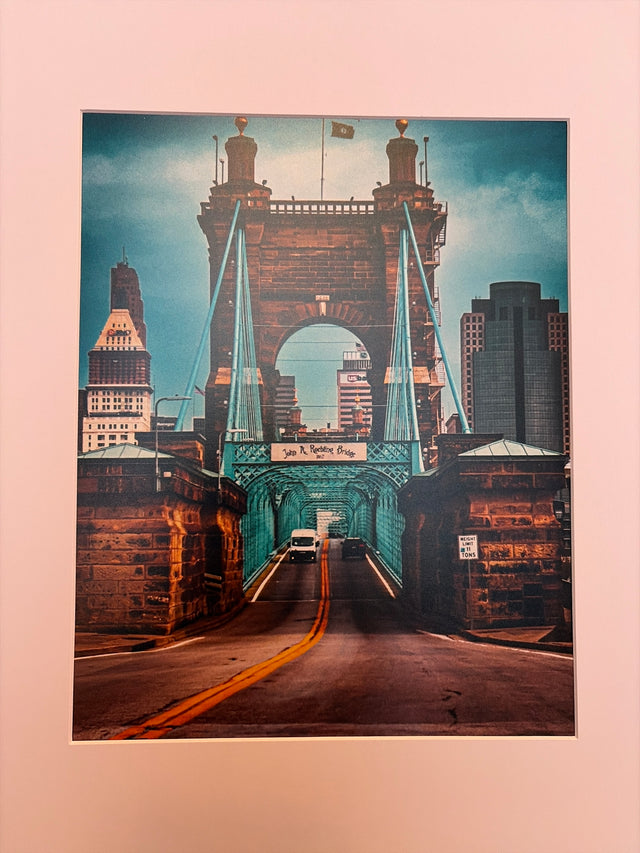 "Roebling Bridge, Kenton County"  Photograph (mat)