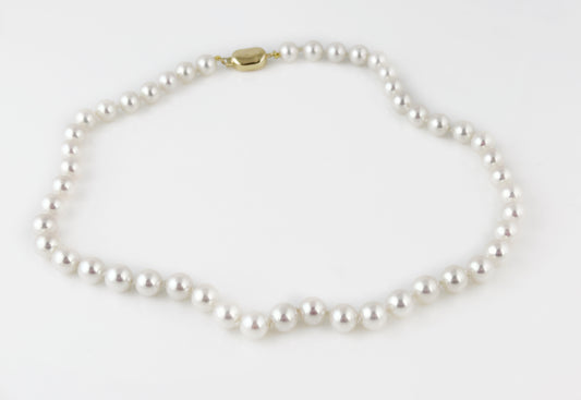 Blush White Akoya Pearl Necklace