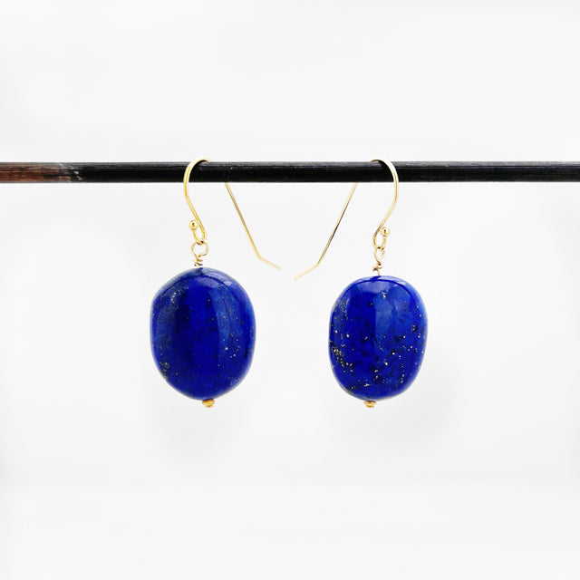 Lapis Lazuli Bead Earrings