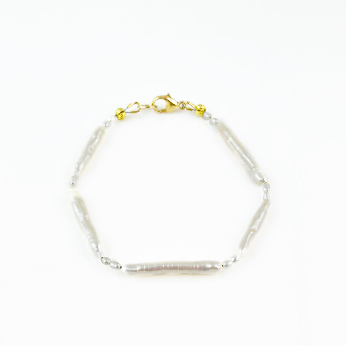 White Freshwater Stick Pearl Bracelet