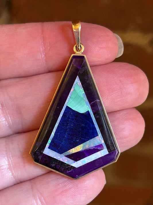 Kite Intarsia Pendant