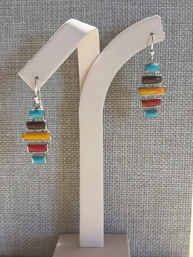 Stacked Tejano Bars Earrings