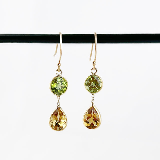 Citrine + Peridot Earrings