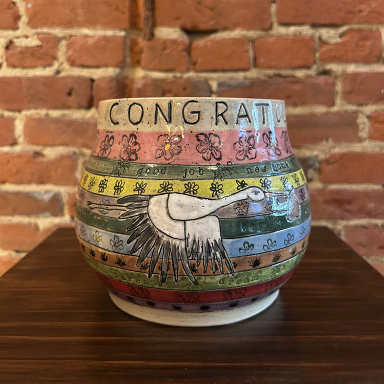 "Congratulations!" Vase