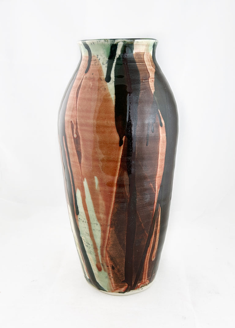 Tall Chocolate Drip Vase
