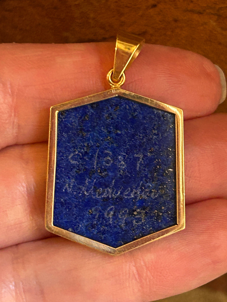 Hexagonal Intarsia Pendant