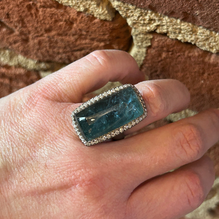 Tourmaline + Diamond Ring