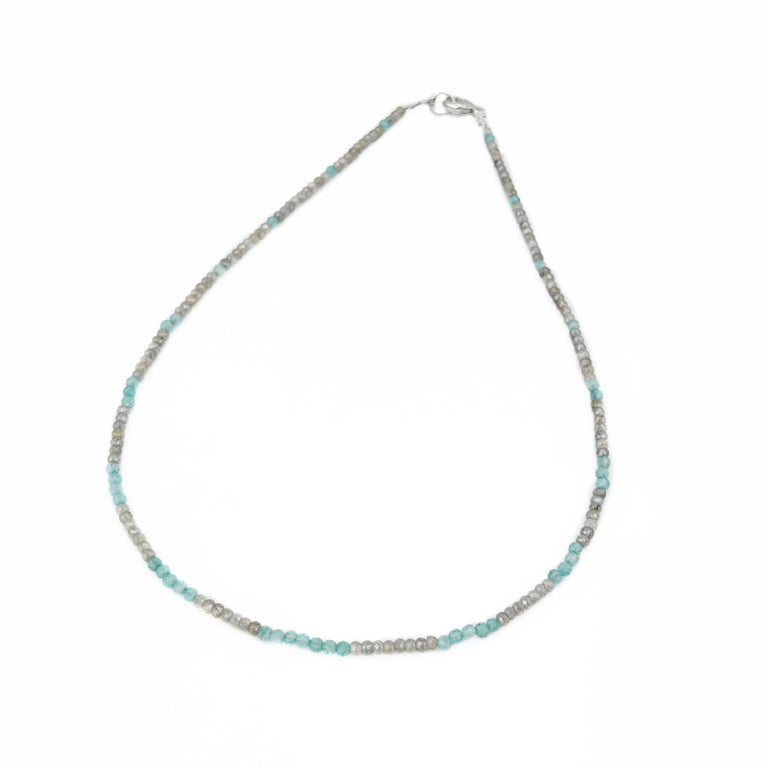 Labradorite + Apatite Bead Necklace