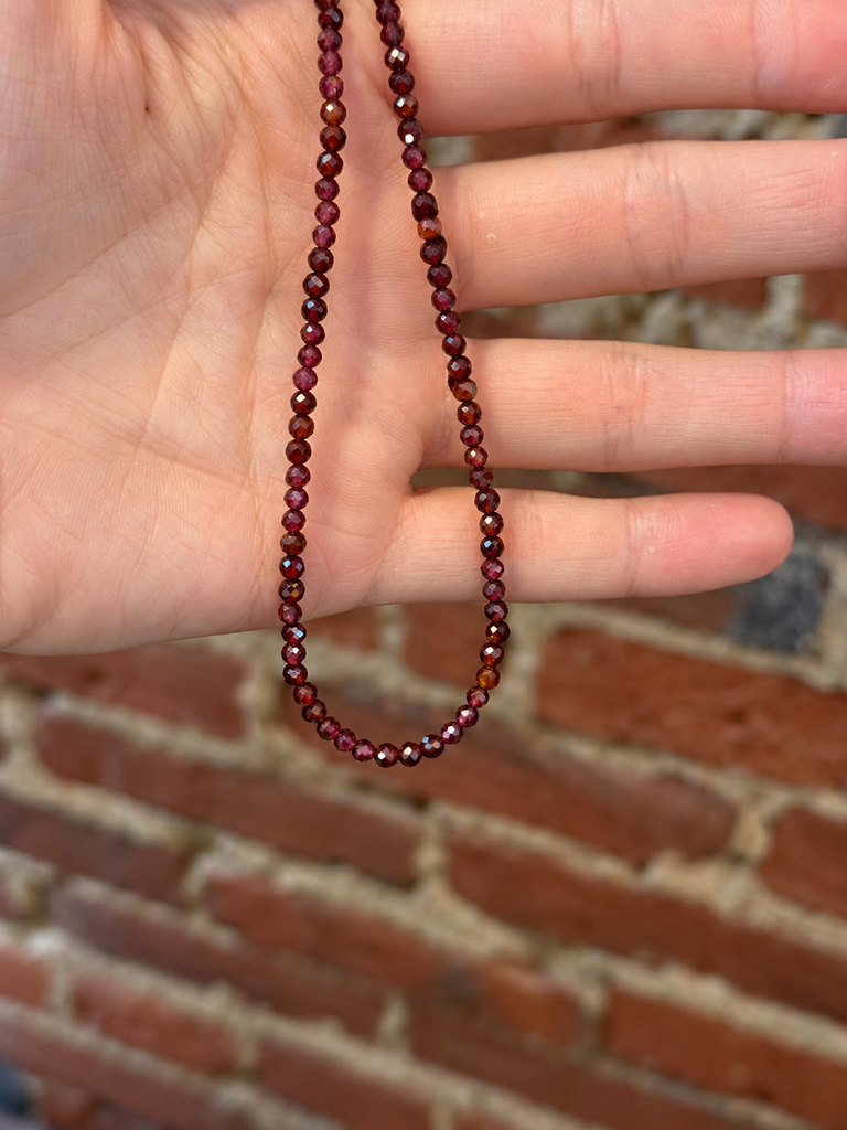 Garnet Bead Necklace