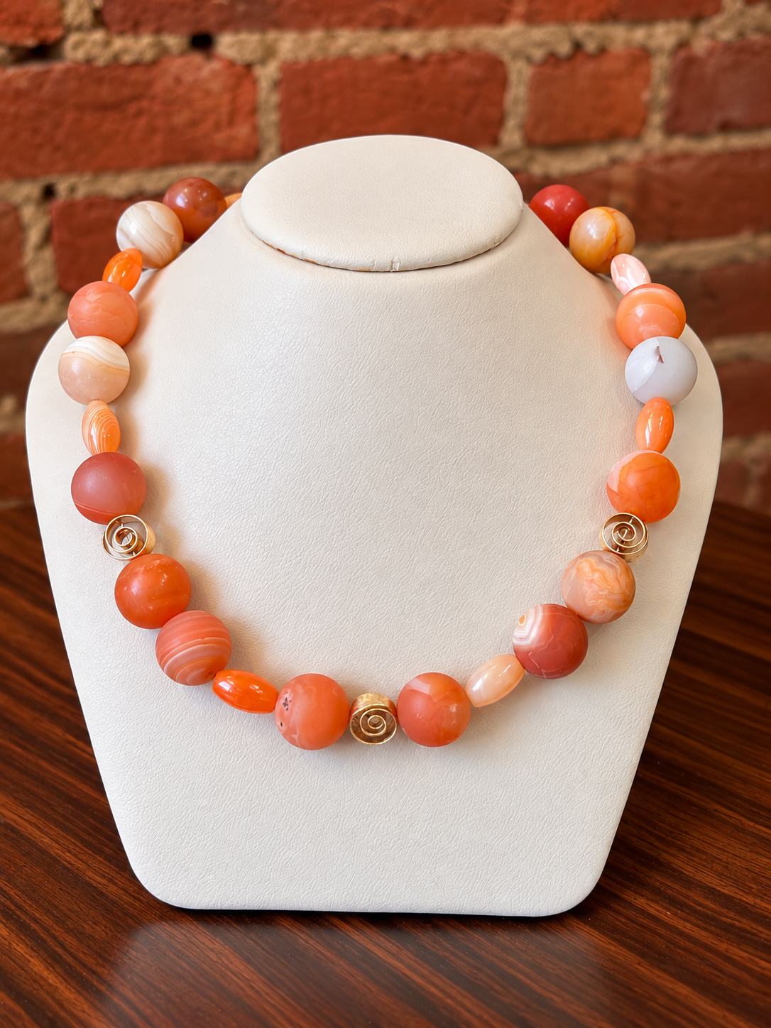 Carnelian Bead Necklace