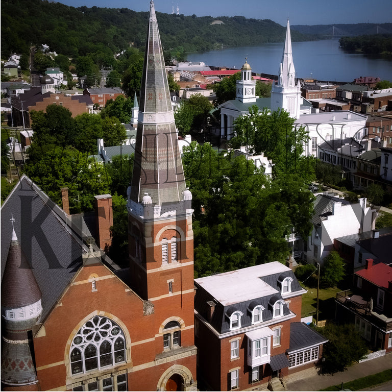 Small "Churches, Third + Market, Maysville" Photograph
