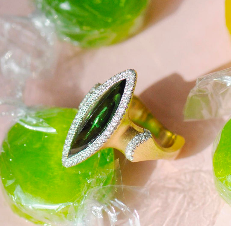 Green Tourmaline Ring