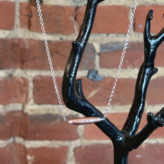 Pink Freshwater Stick Pearl Pendant Necklace