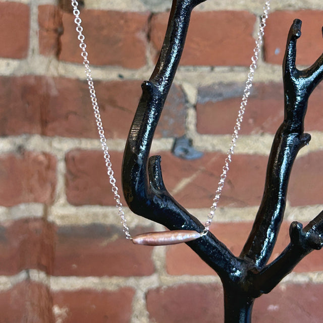 Pink Freshwater Stick Pearl Pendant Necklace