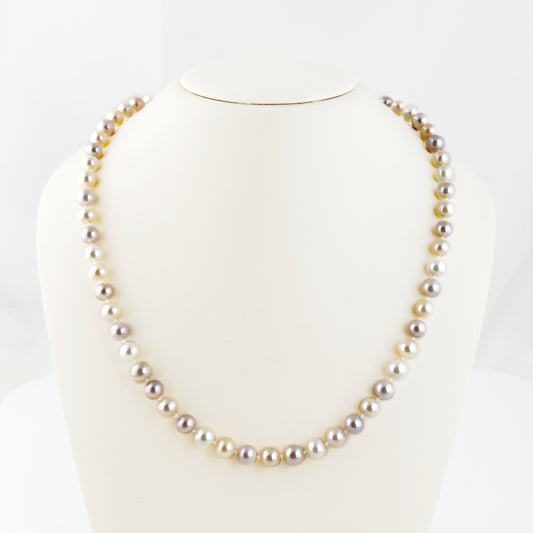 Multicolor Pearl Strand Necklace
