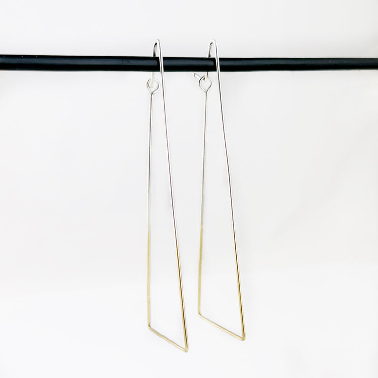 Triangle Wire Hoop Earrings