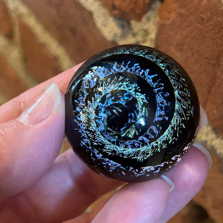 Dichroic Swirl 1.5" Glass Sphere