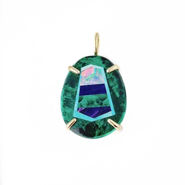Oval Intarsia Pendant