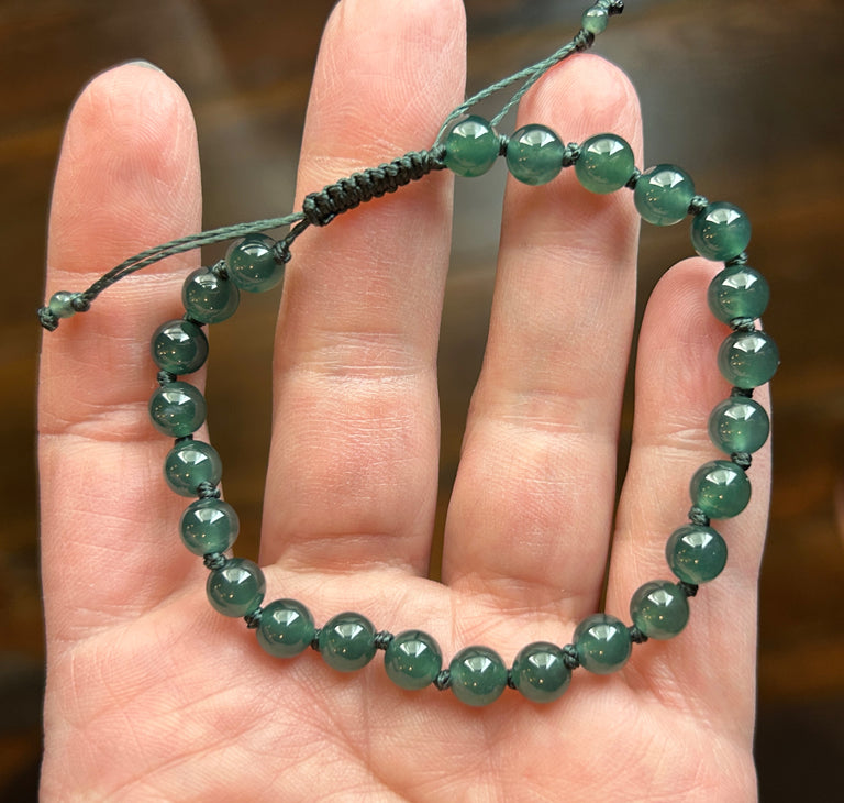 Knotted Guatemalan Jade Bracelet