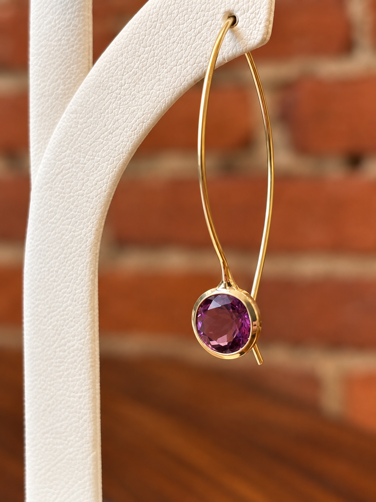 Amethyst Comet Earrings