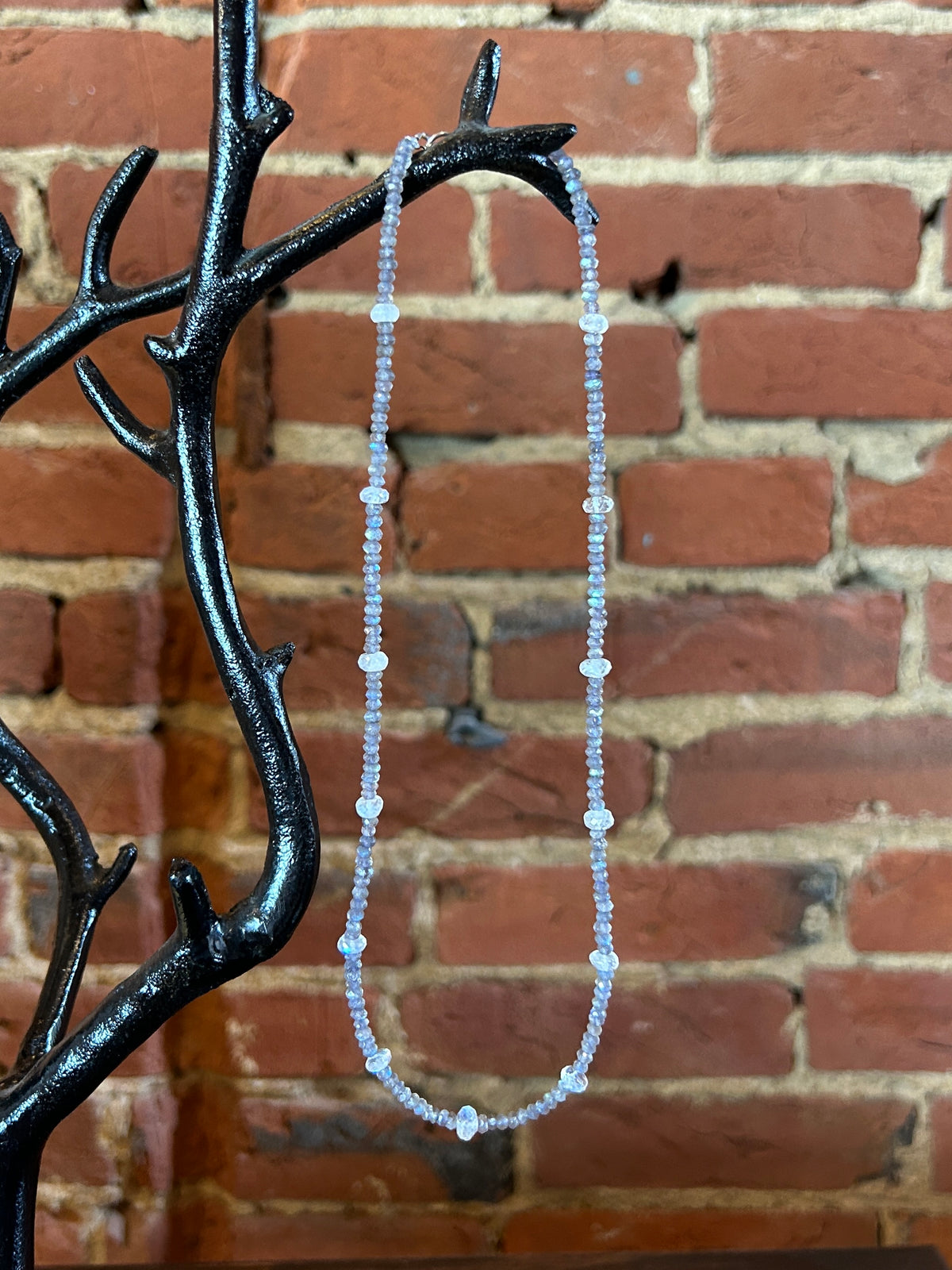 Labradorite + Moonstone Bead Necklace