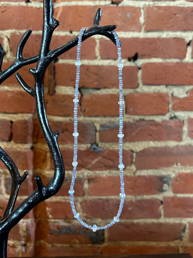 Labradorite + Moonstone Bead Necklace