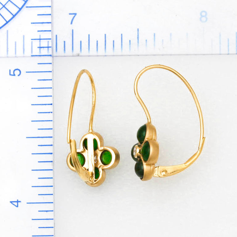 Fine Green Jade Earrings