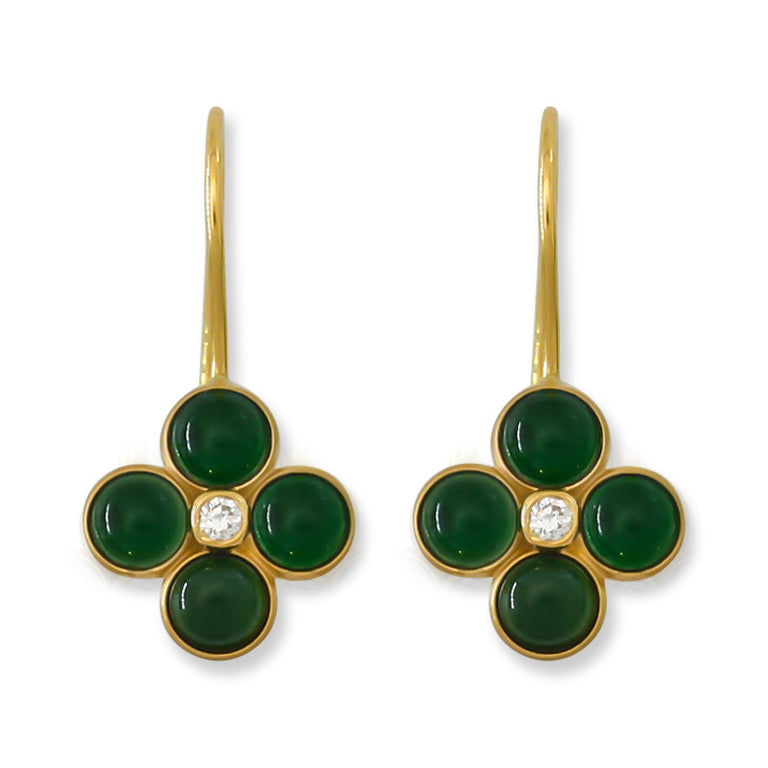 Fine Green Jade Earrings