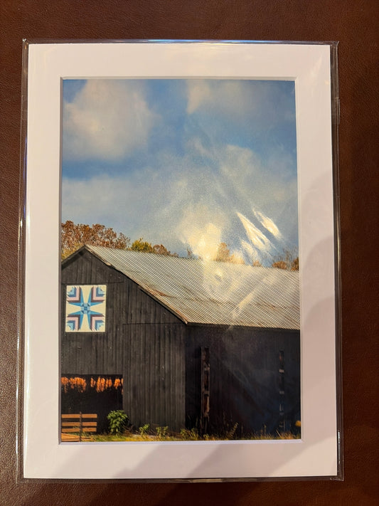 "Tobacco Barn Quilt Art, Scott County" Photograph (mat)