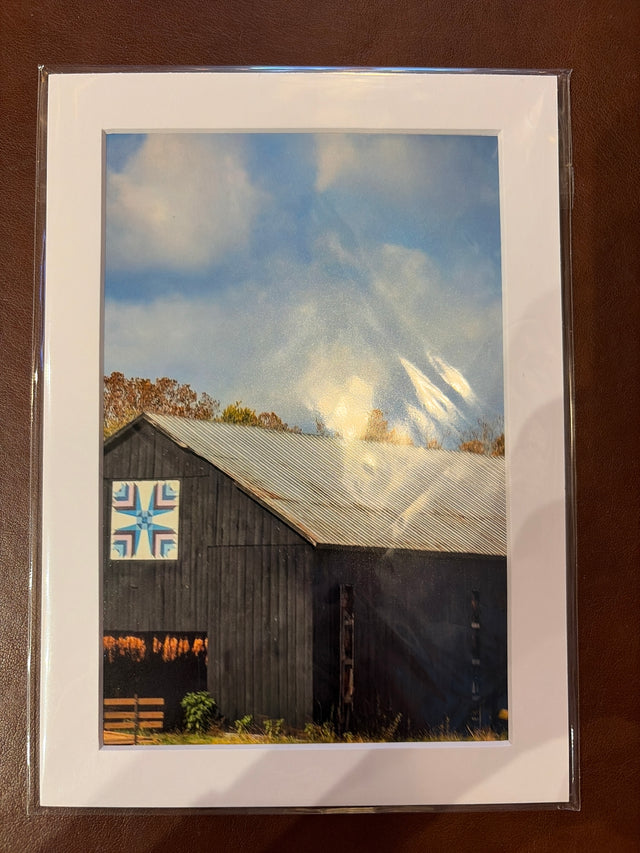 "Tobacco Barn Quilt Art, Scott County" Photograph (mat)