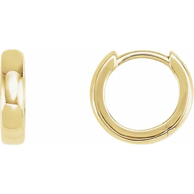 Yellow Gold Huggie Hoop Earrings