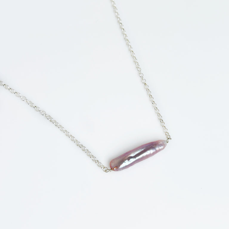 Pink Freshwater Stick Pearl Pendant Necklace