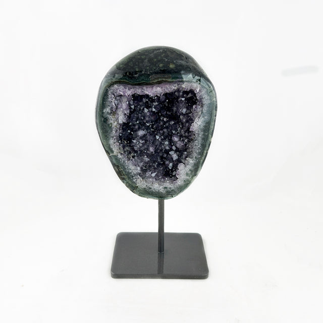 Amethyst + Green Agate Geode