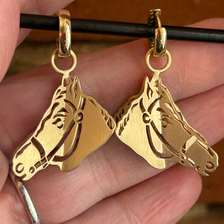 3D Horse Head Earring Charms