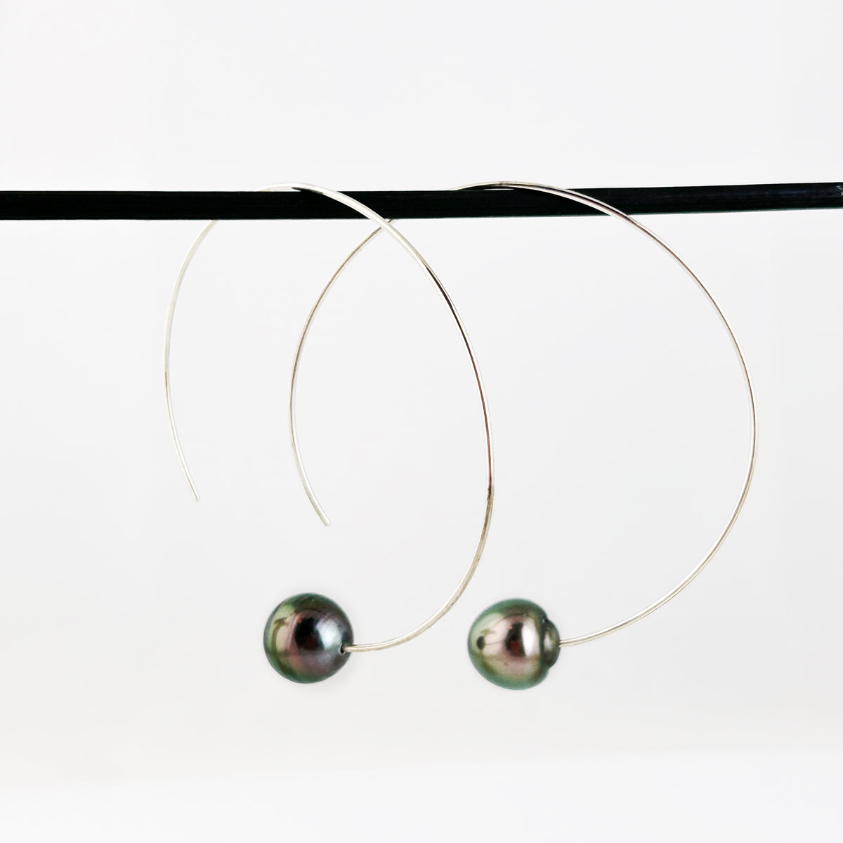 Tahitian Pearl Demi Hoop Earrings