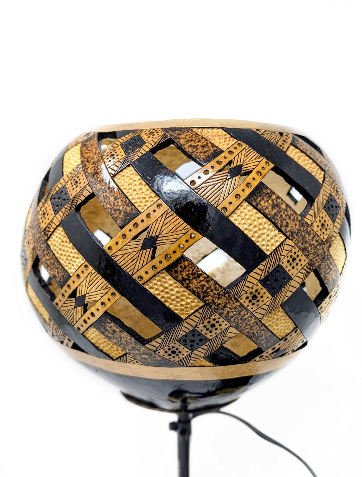Carved Gourd Table/Floor Lamp