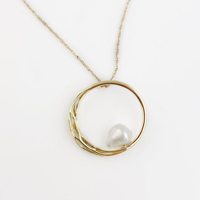 Natural Tennessee River Pearl Pendant Necklace