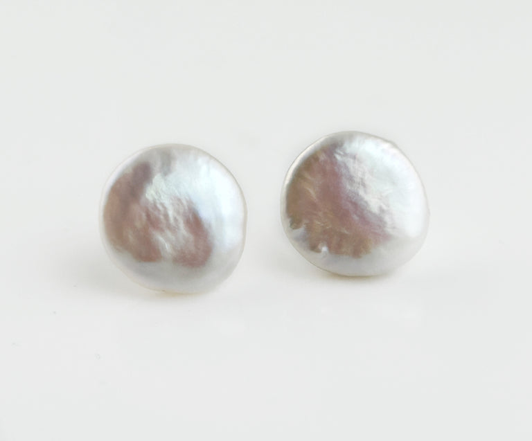 Tennessee River Coin Pearl Earrings