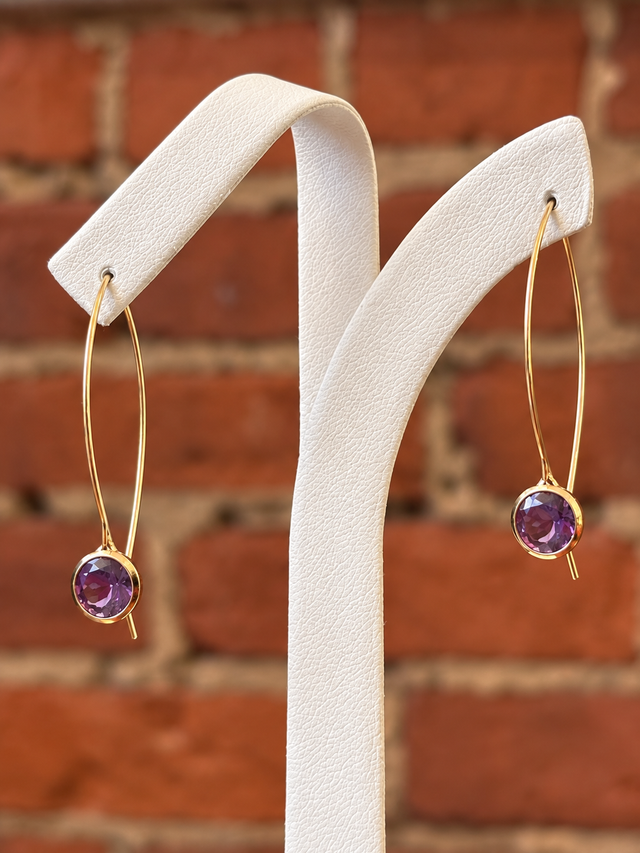 Amethyst Comet Earrings