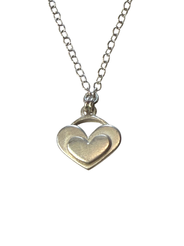 Double Tiny Heart Pendant