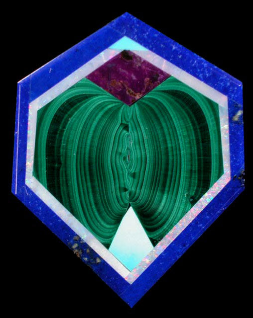 Hexagonal Intarsia Pendant